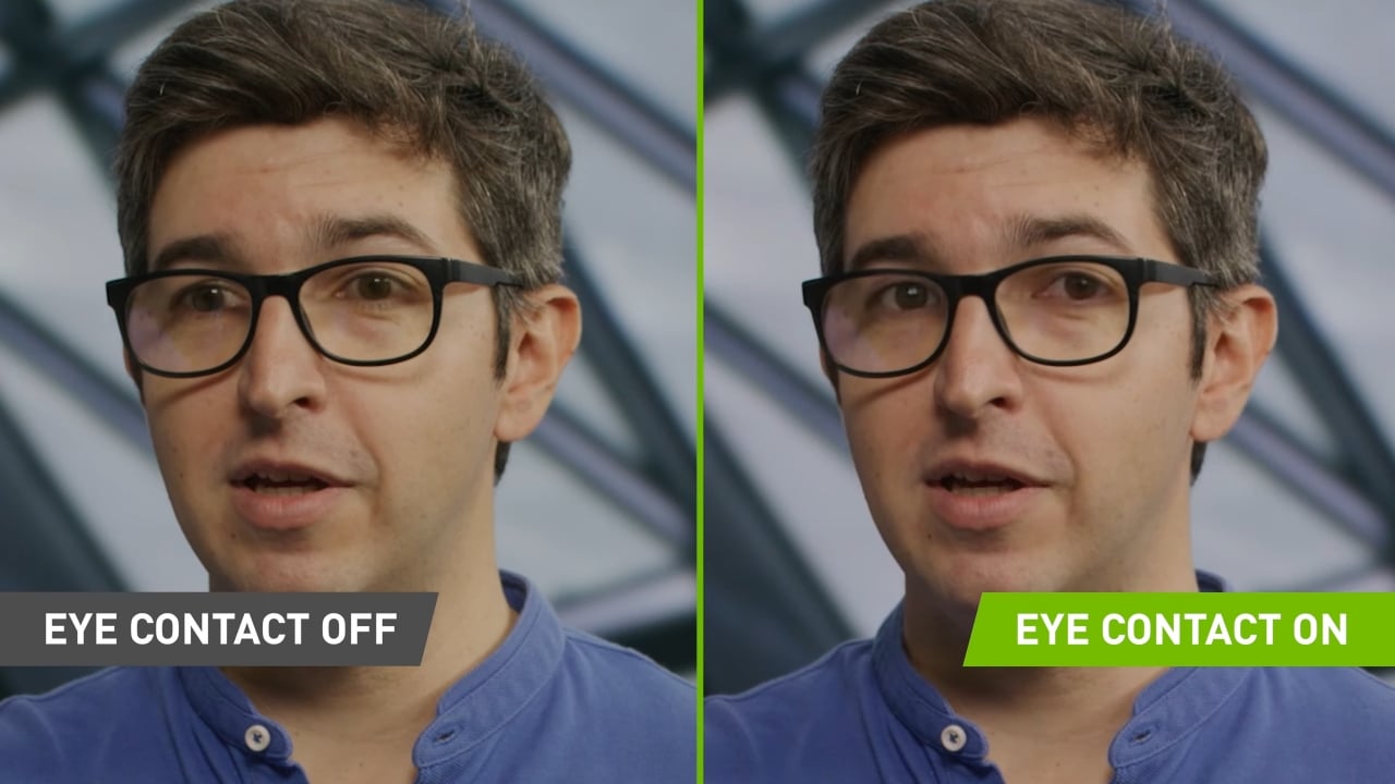 NVIDIA Broadcast correção de olhar
