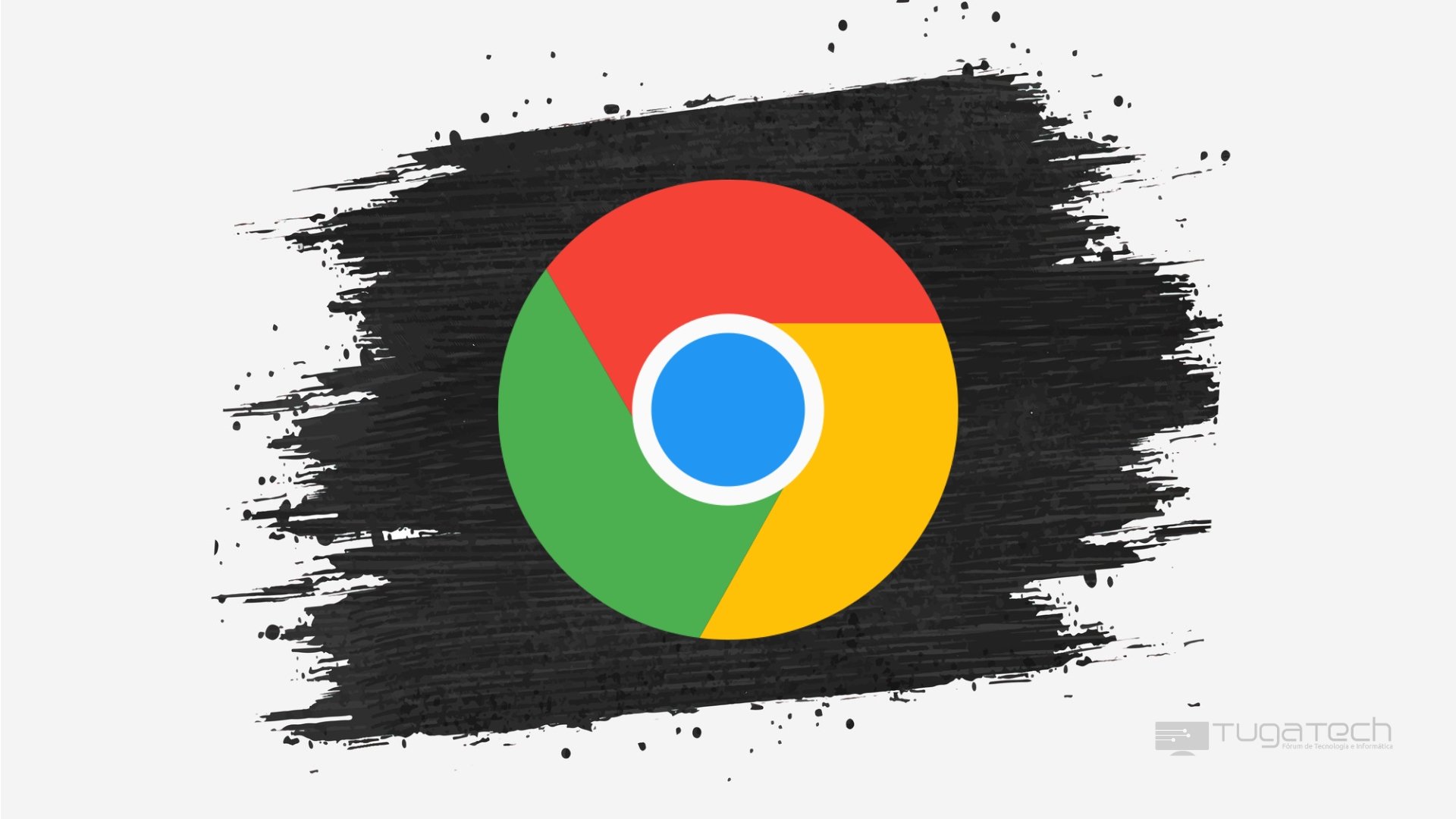 Google Chrome sobre fundo preto
