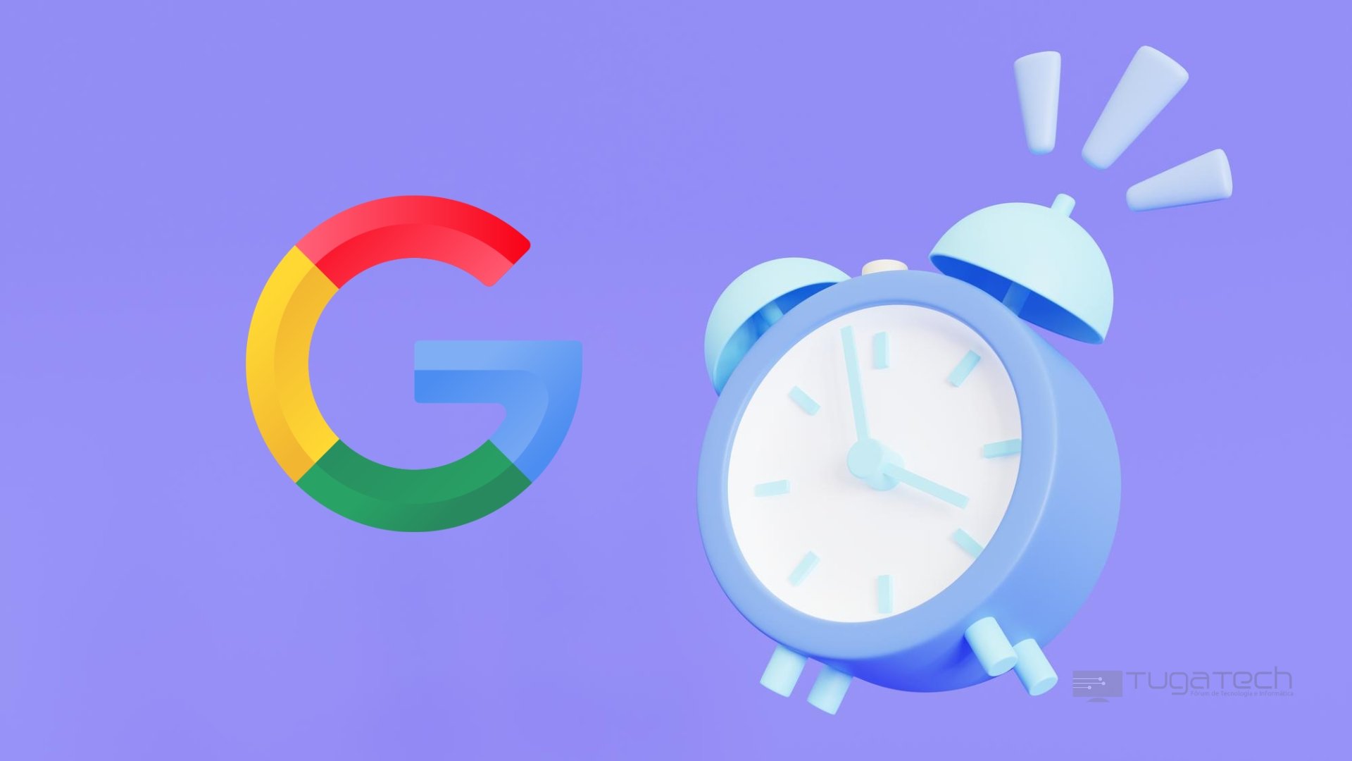 Google com despertador em relógio
