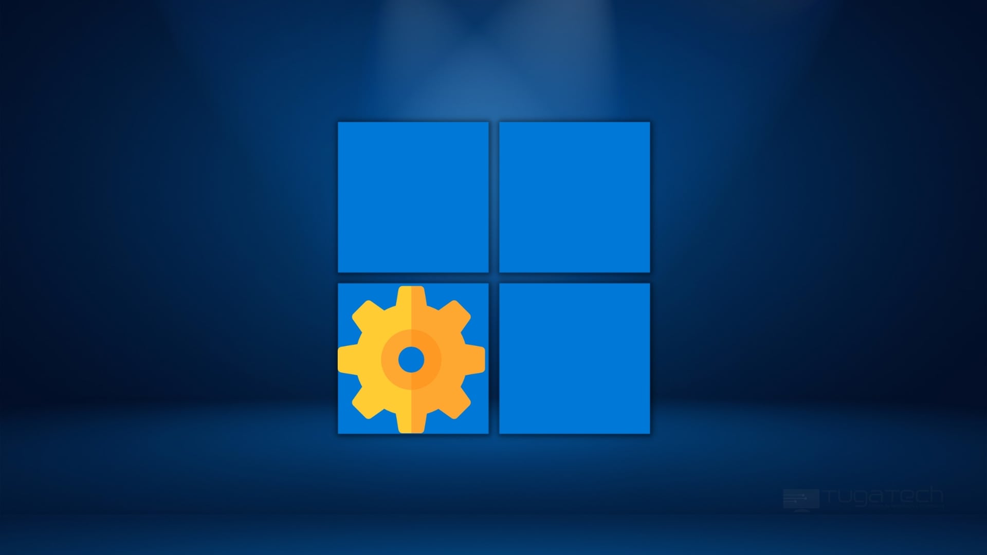 Windows 11 com definições no interior do icone