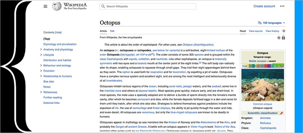 nova imagem da Wikipédia após novo design