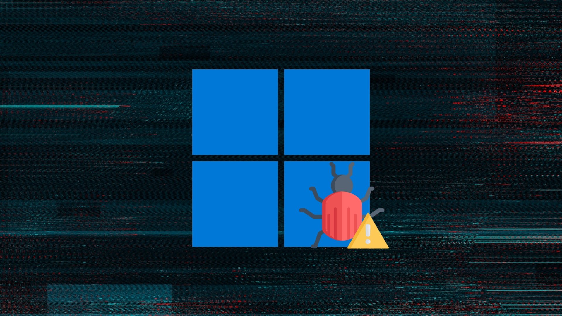 Windows logo sobre um bug