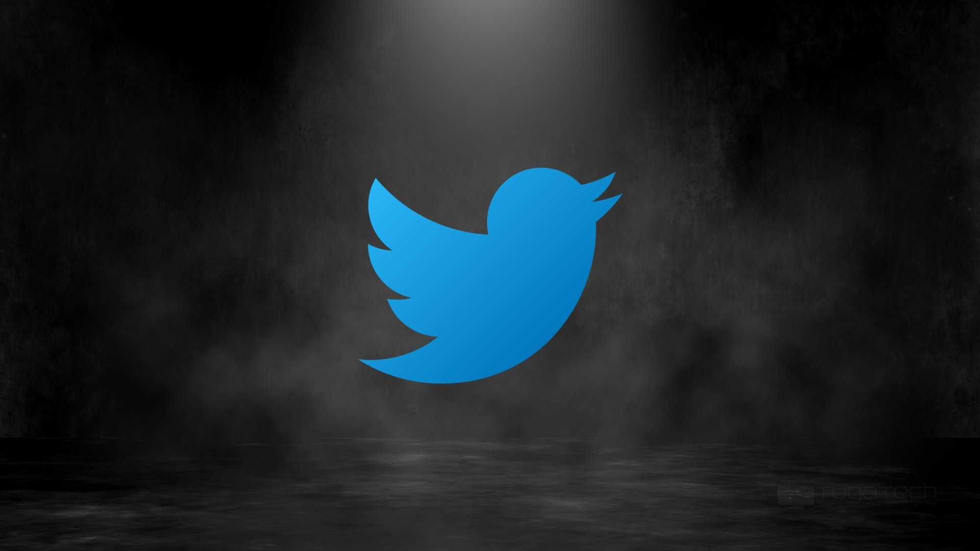 Twitter logo sobre fundo preto
