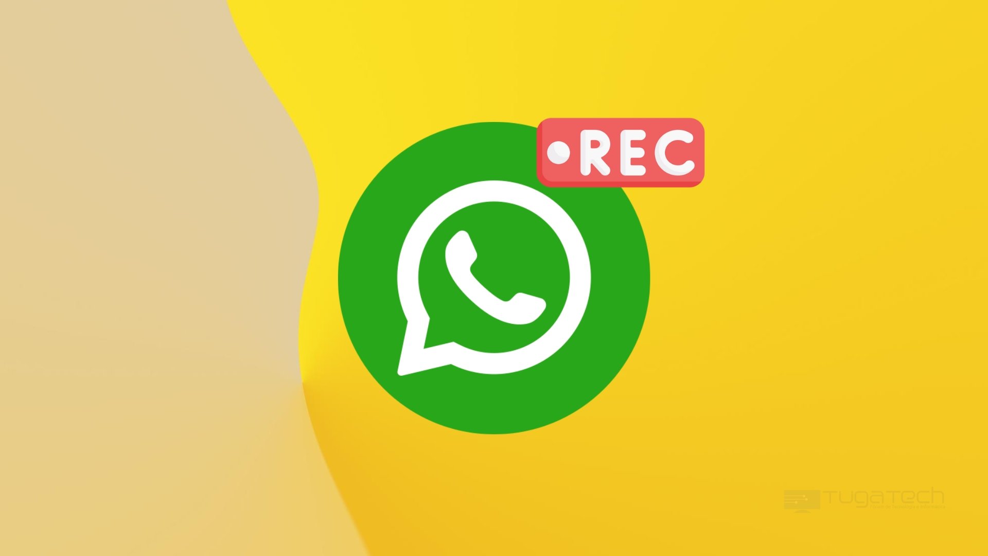 WhatsApp com sinal de gravação