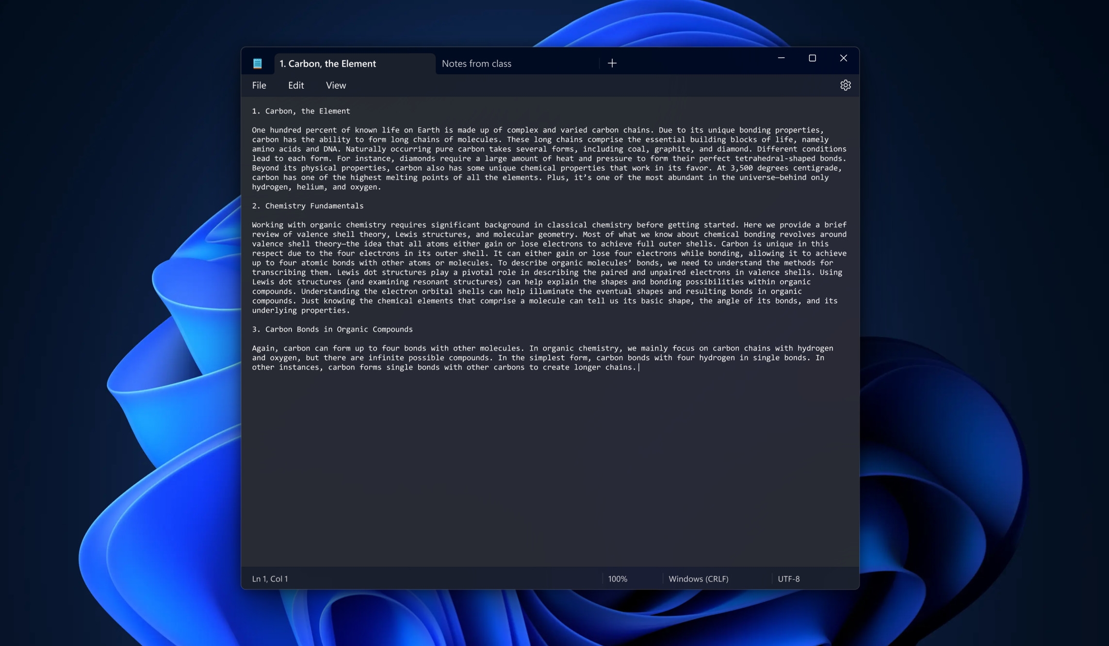 Bloco de Notas do Windows 11