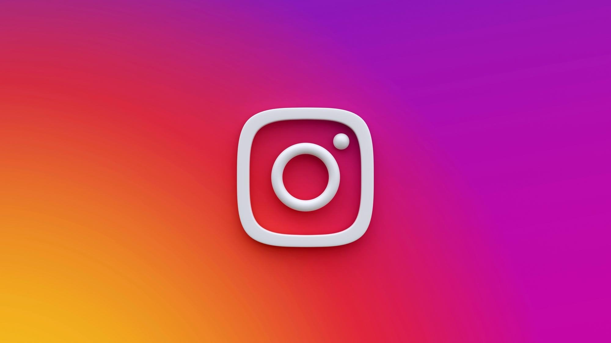 Instagram logo em 3D