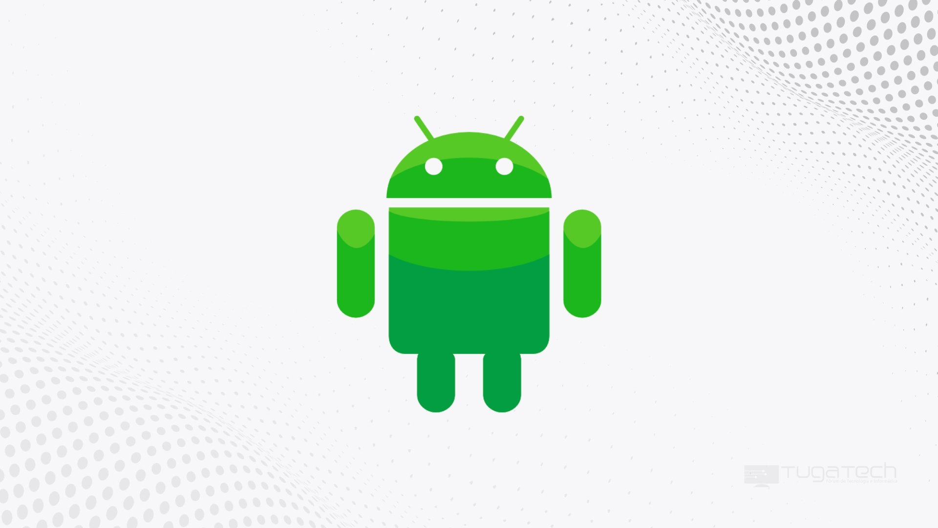 Android logo sobre fundo branco