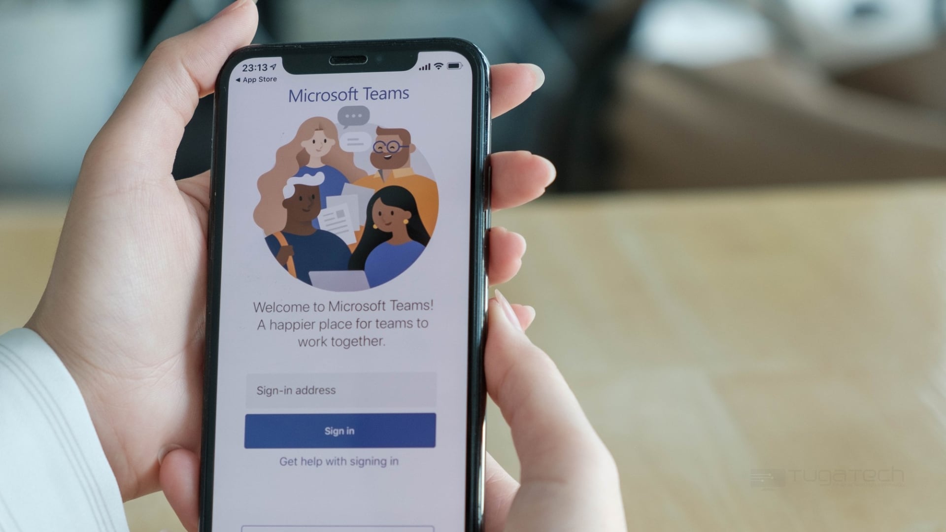 Microsoft Teams em smartphone