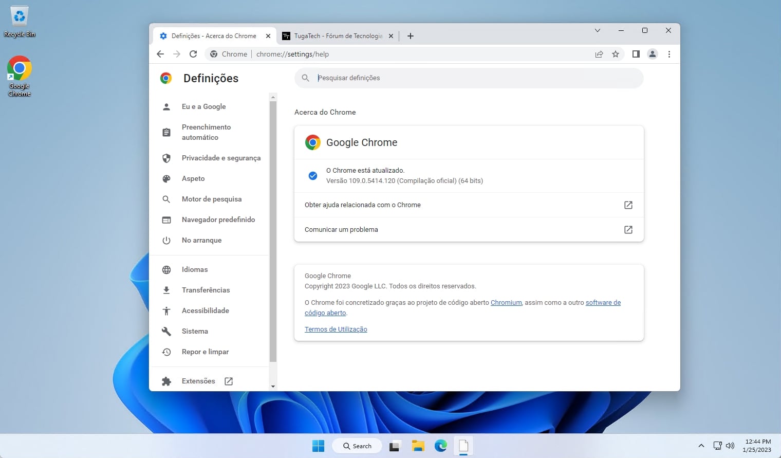 Google Chrome no Windows