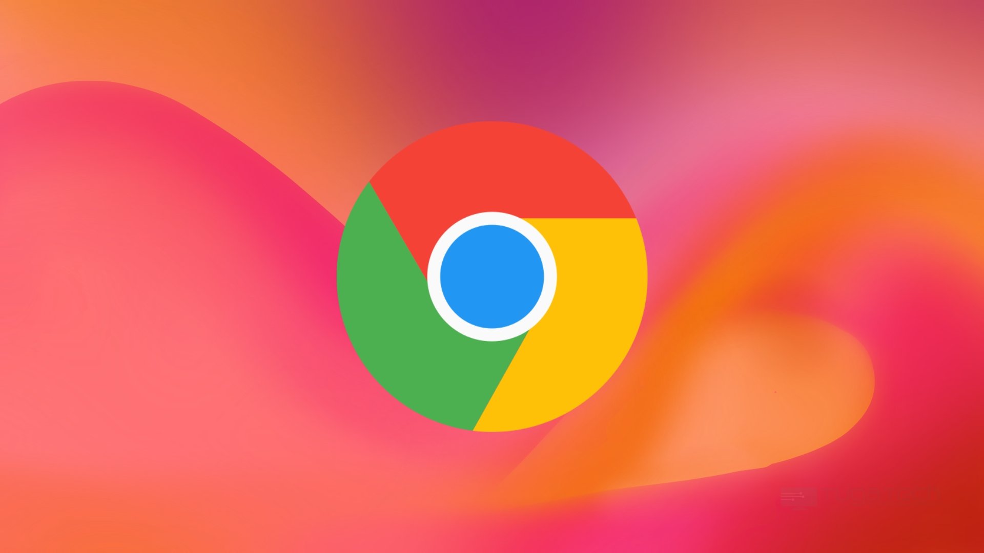 Google Chrome com fundo colorido