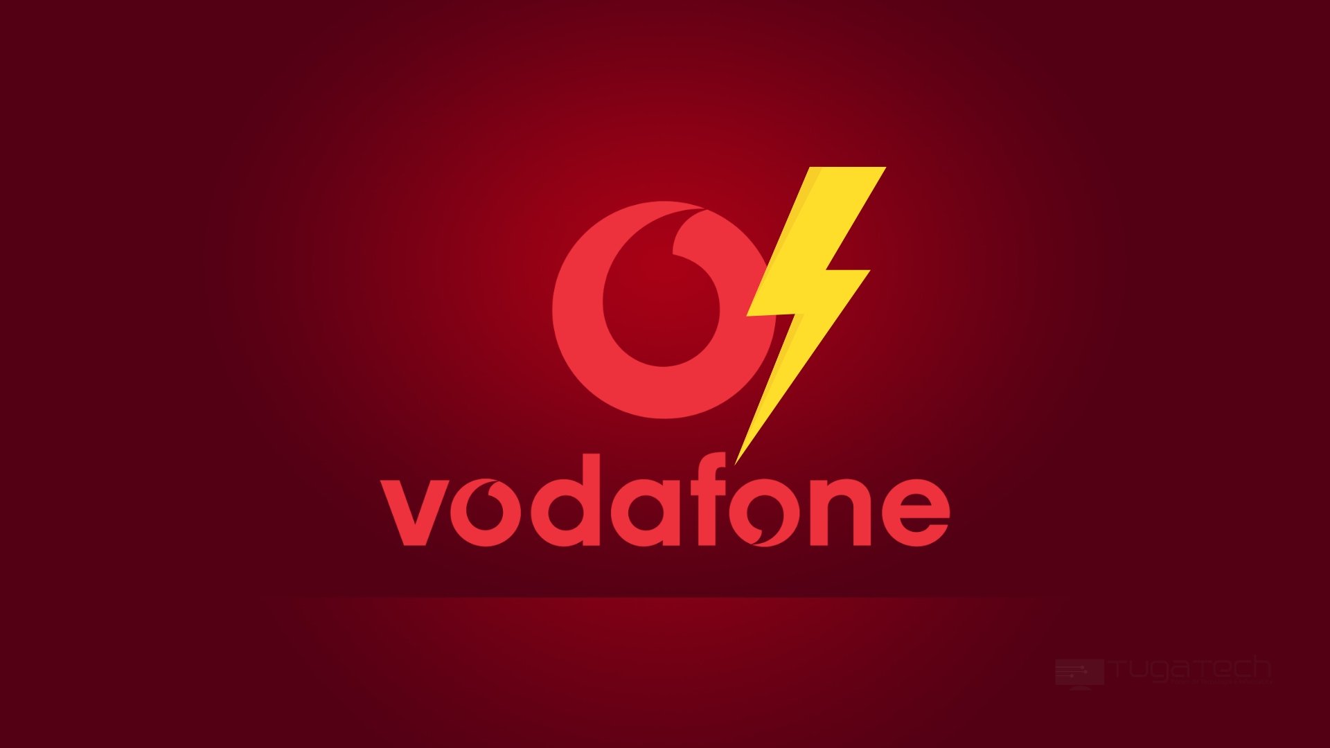 Logo da Vodafone com falhas