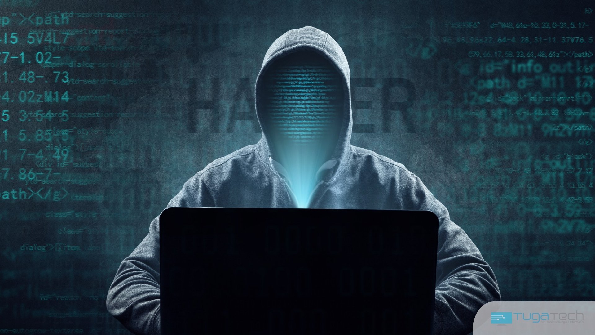 Hacker em frente de um computador