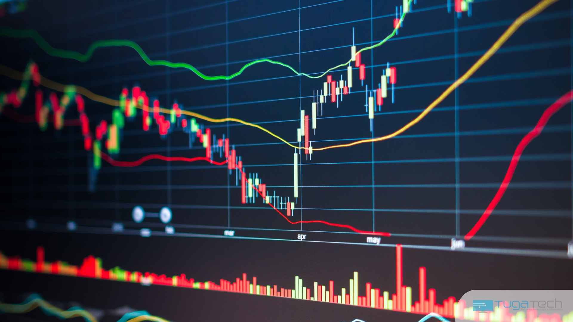 Bolsa de nova iorque com gráficos