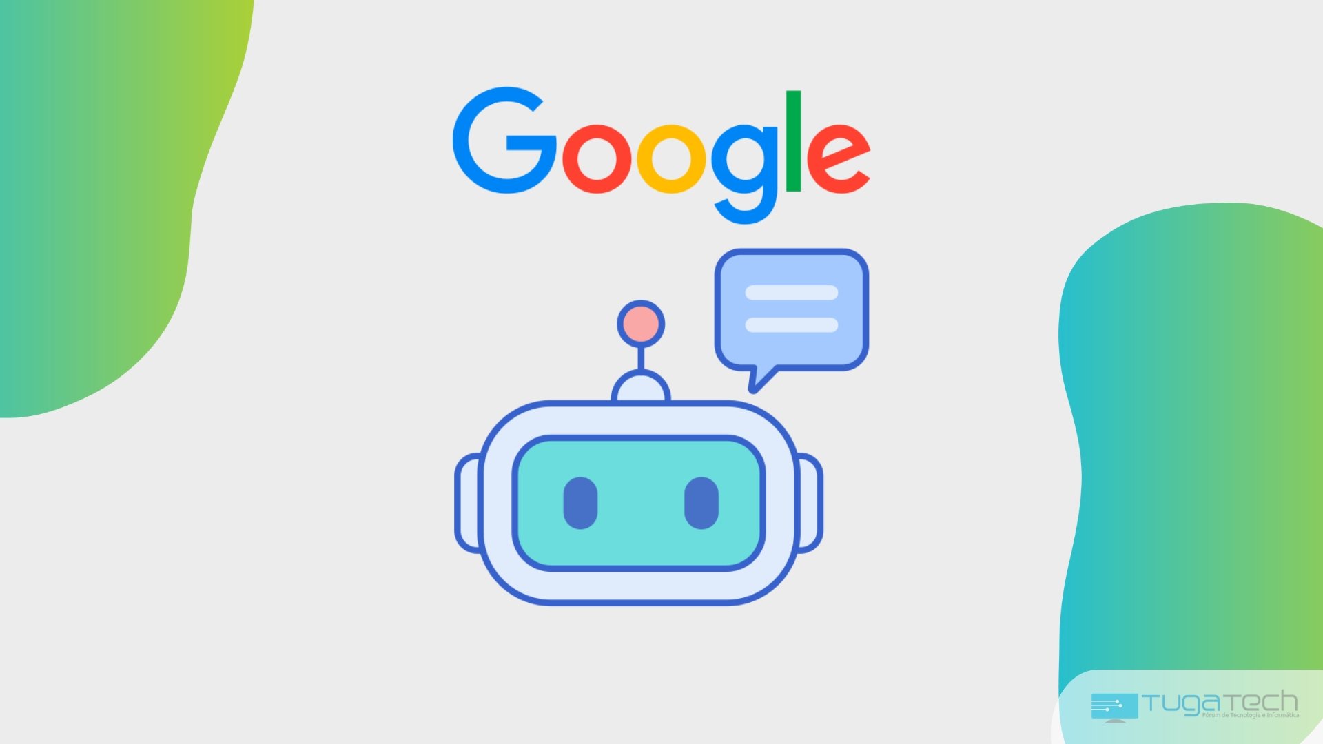 Google com chatbot no fundo