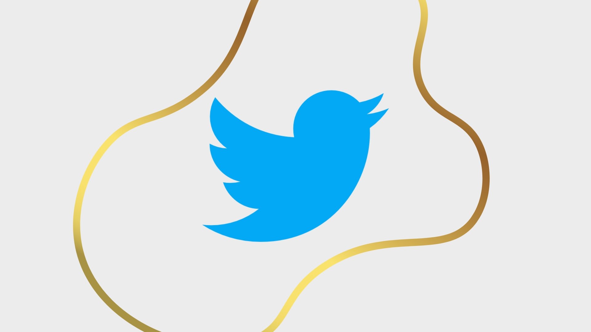 Twitter com sinal dourado