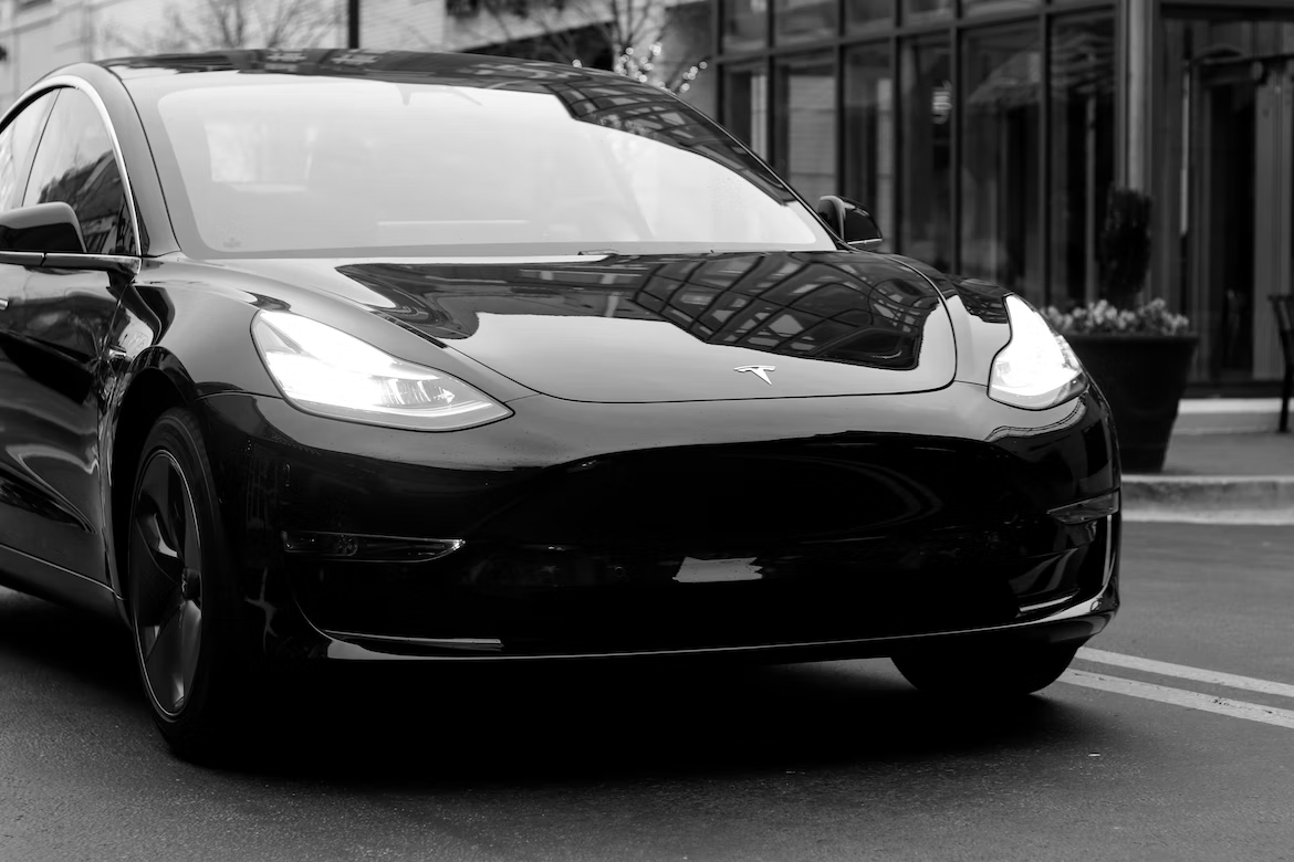 Tesla a preto e branco
