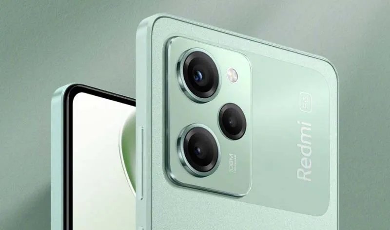 Dispositivo da Redmi com câmaras em destaque