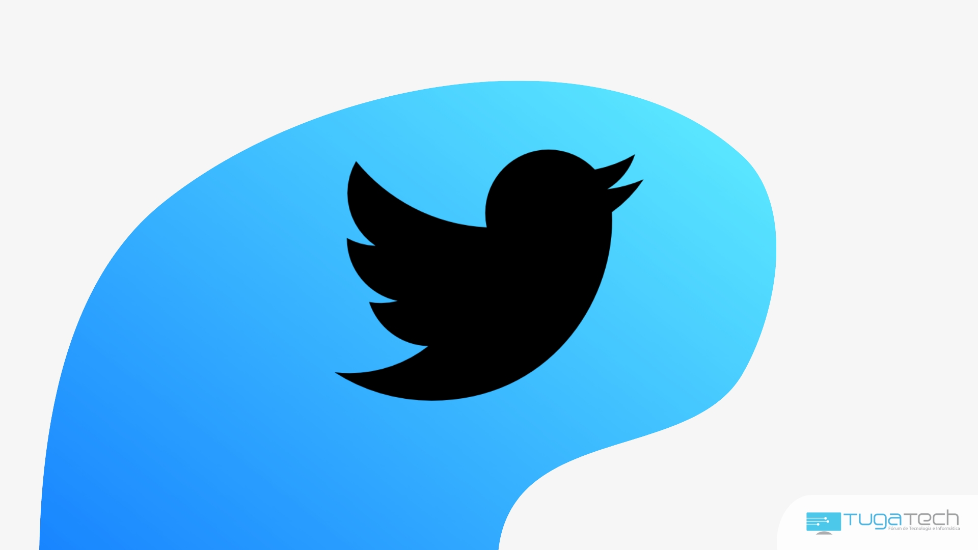 Logo do Twitter sobre fundo azul