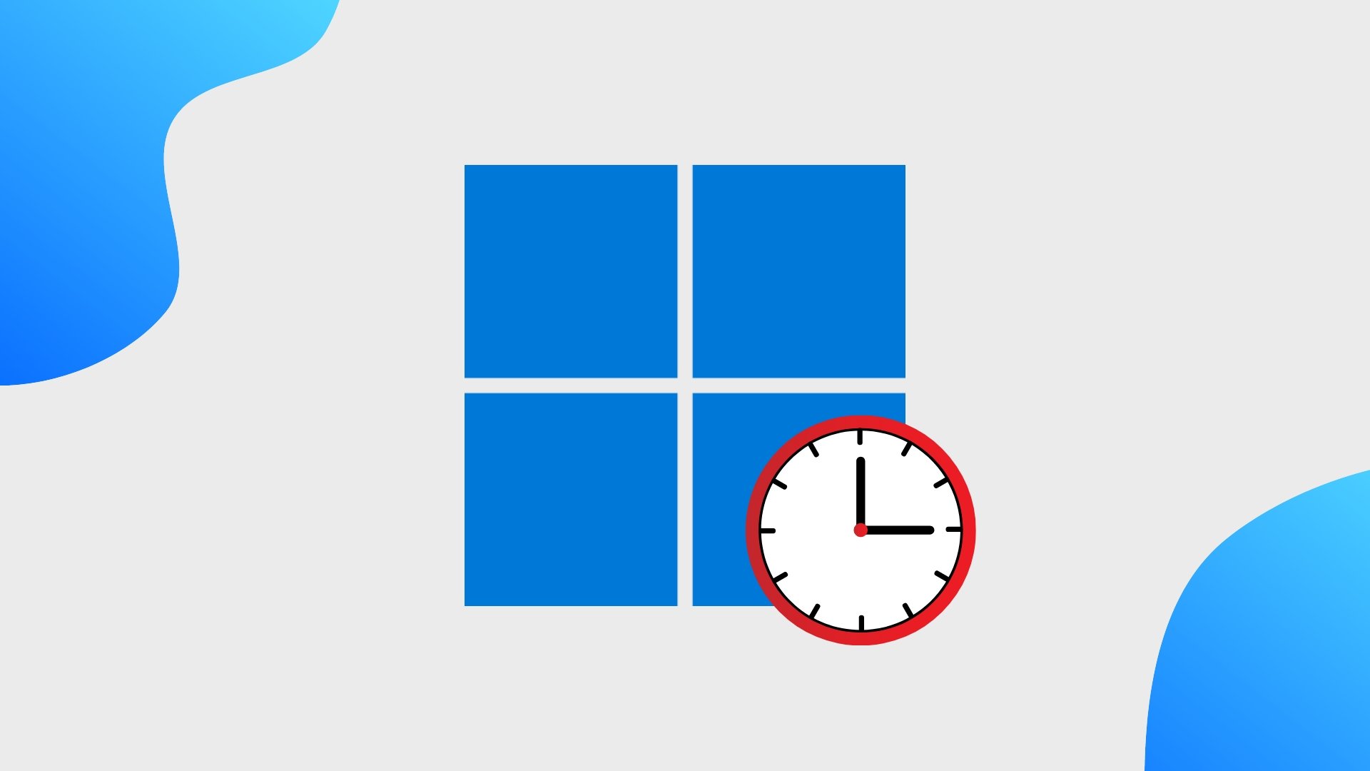 Windows 11 com relógio