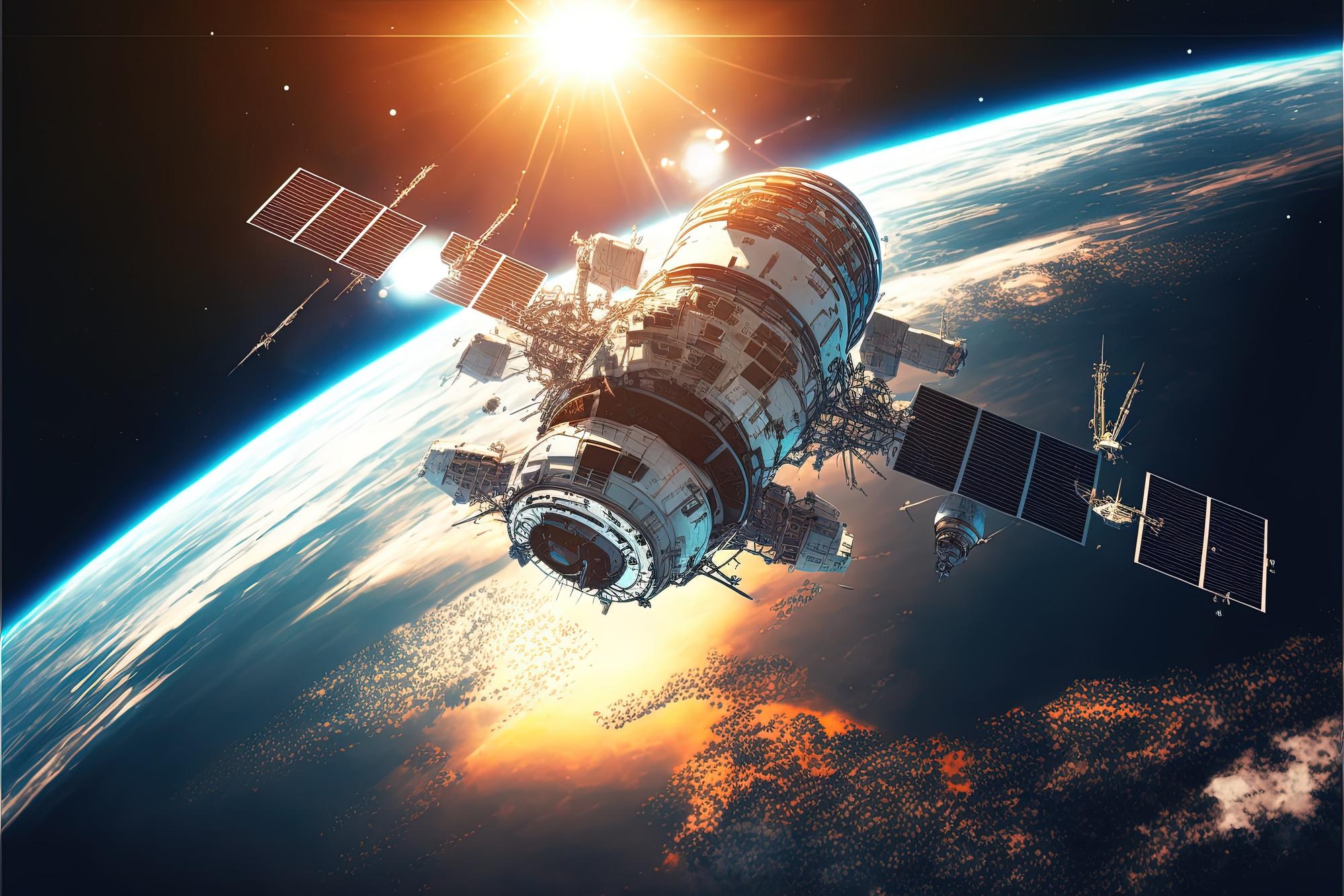 Satélite no espaço