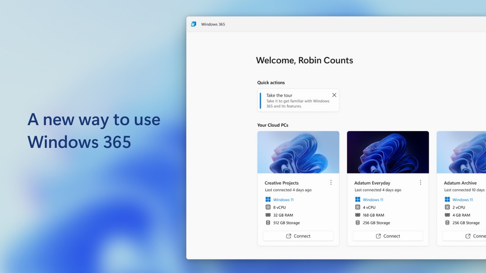 Windows 365 app do Windows