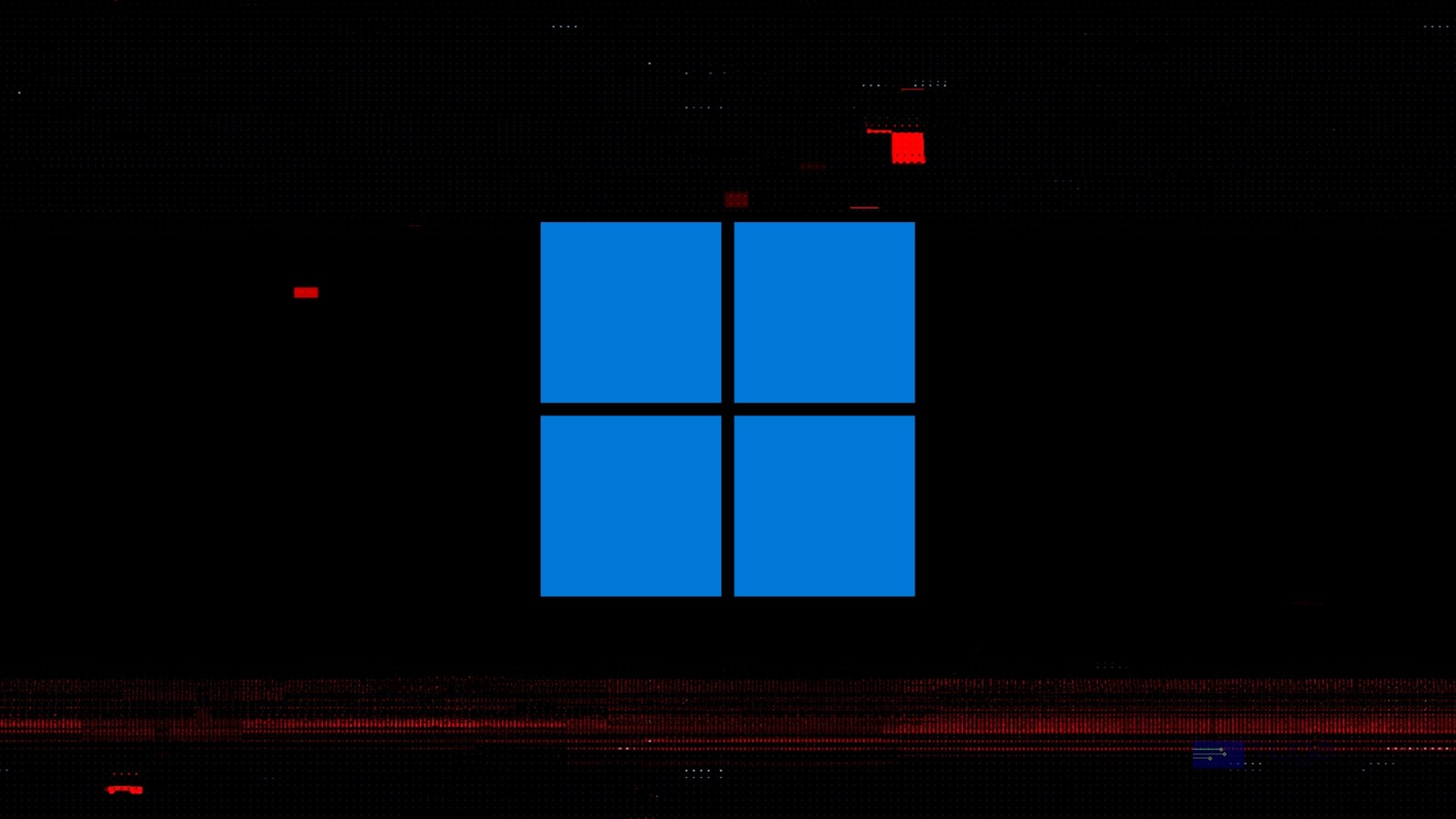 Windows 11 sobre fundo de glitch