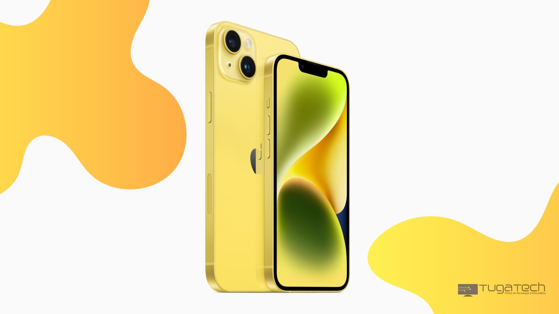 Apple iPhone 14 em amarelo