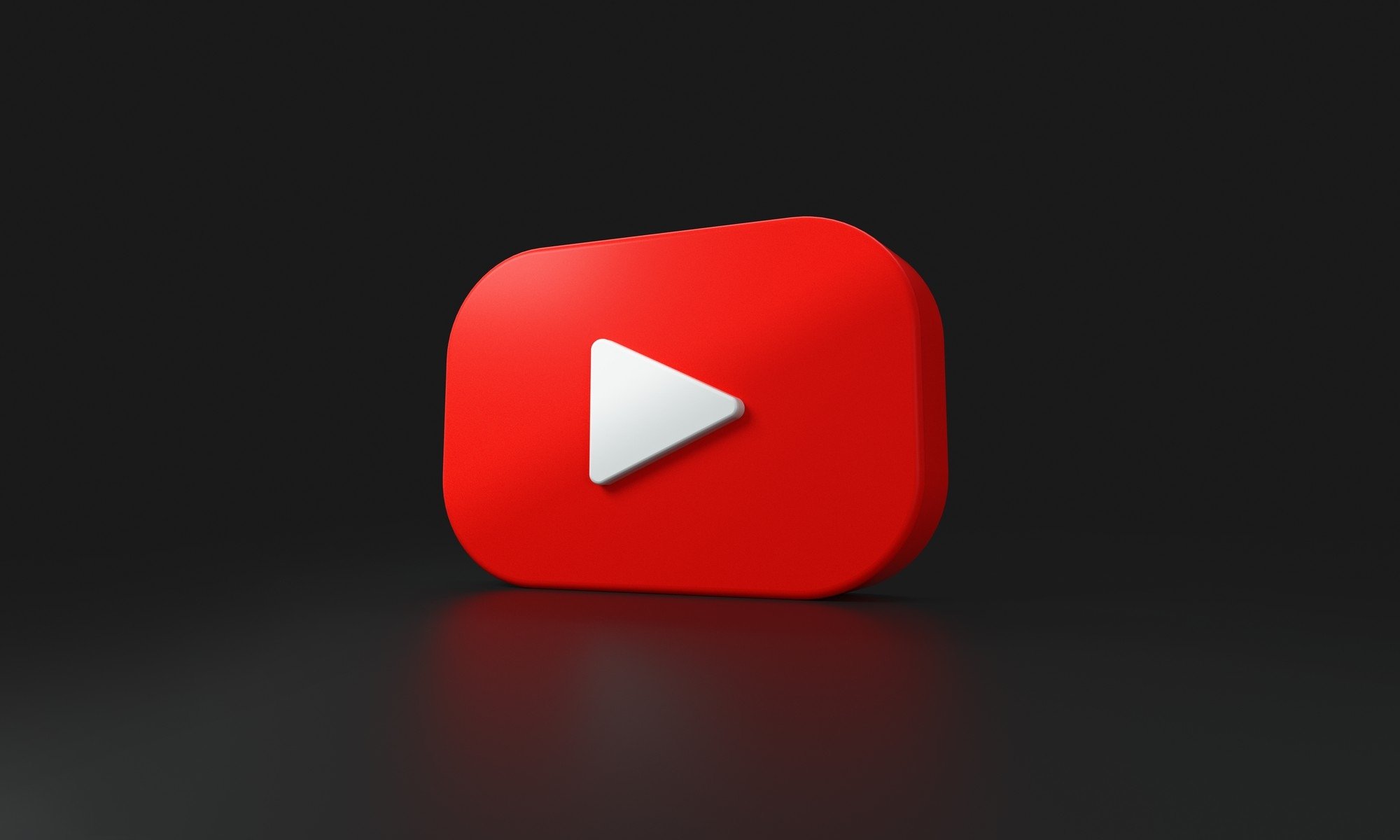YouTube logo em 3D