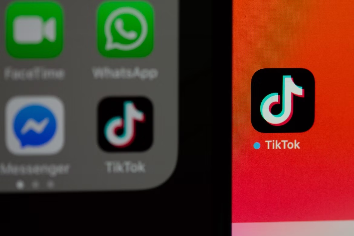 TikTok ícone da aplicação em dispositivo