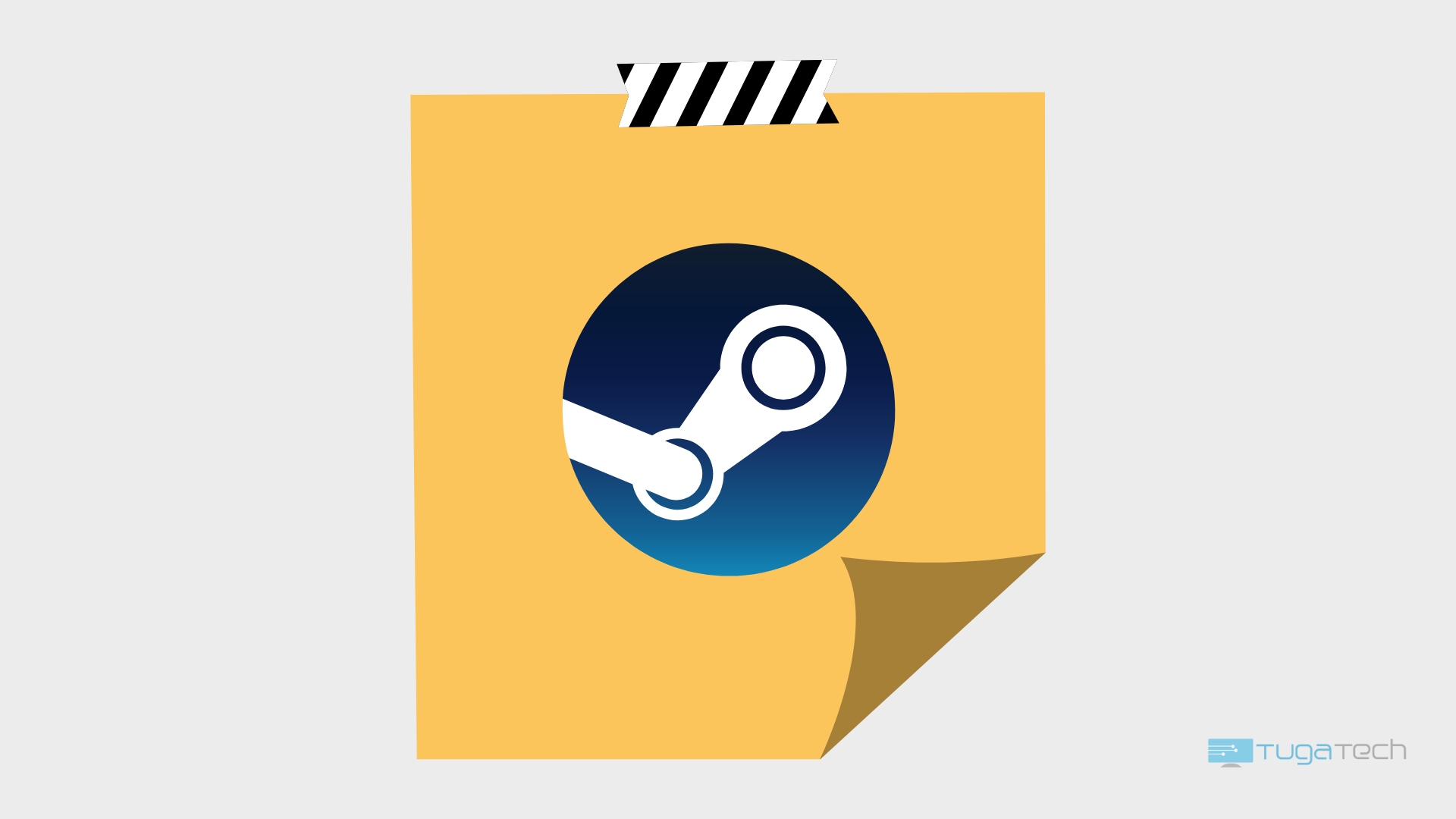 Steam logo sobre notas