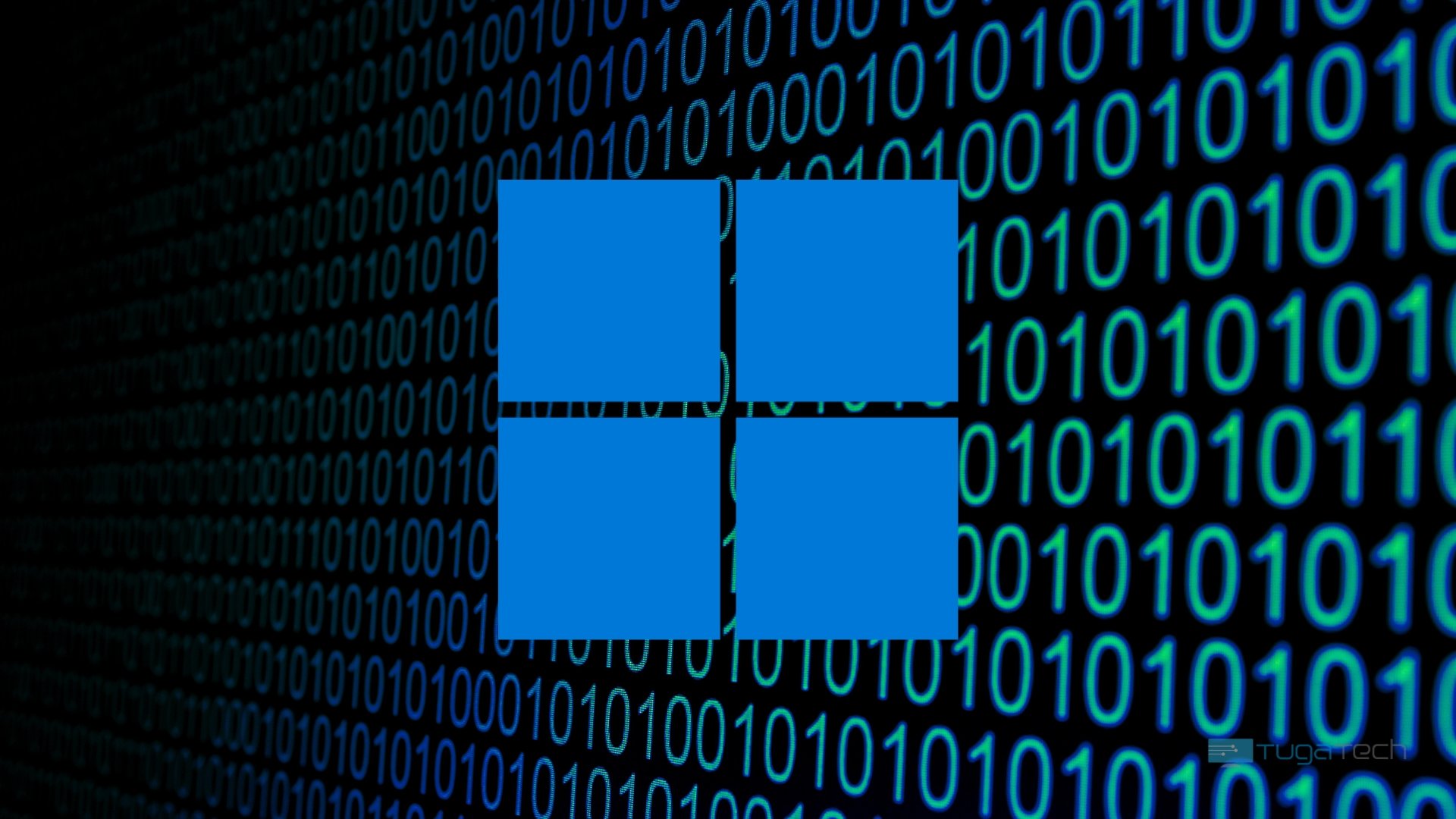 Windows 11 com fundo de codigo