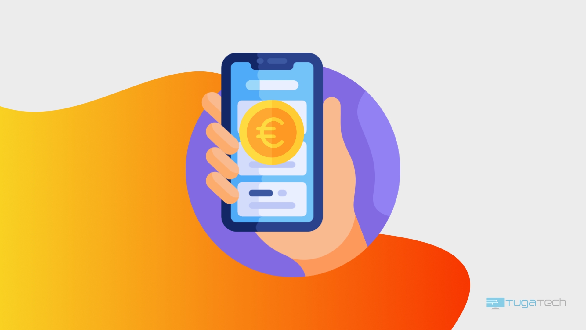 Comunicações mais caras com smartphone e símbolo do euro