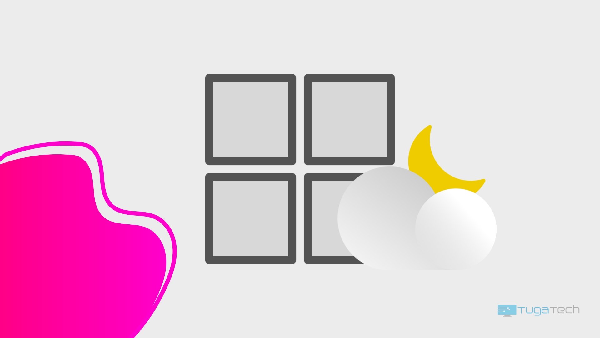 Windows 11 sobre ícone de metereologia