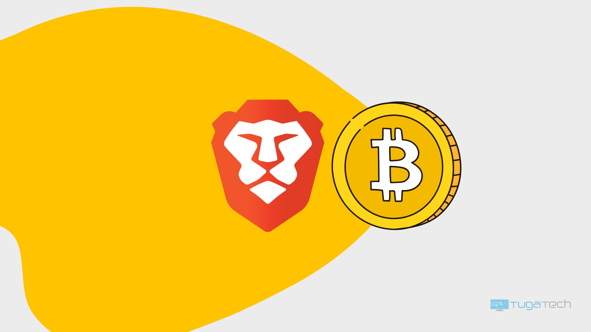 Brave com moeda de bitcoin