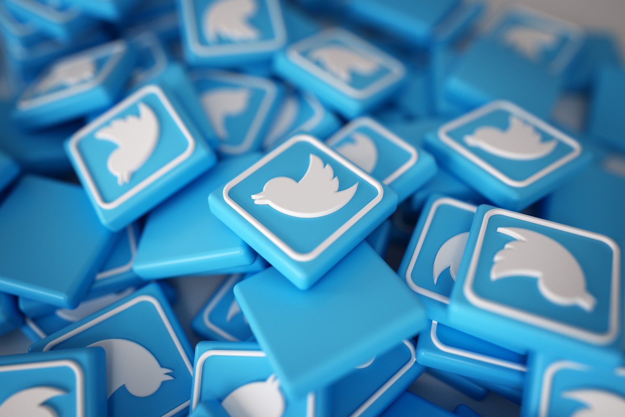 Twitter logo em 3D
