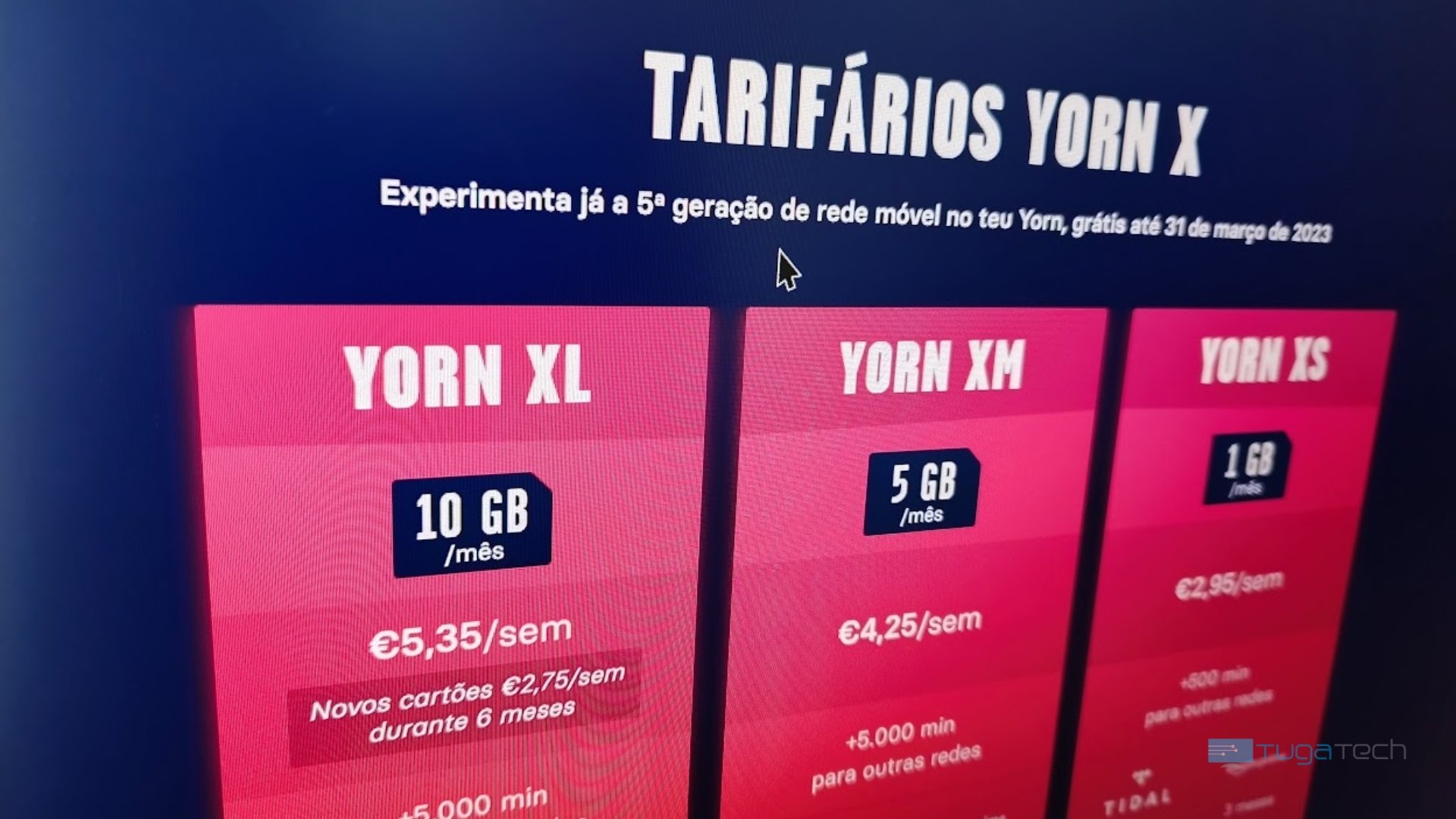 Tarifários Yorn da Vodafone