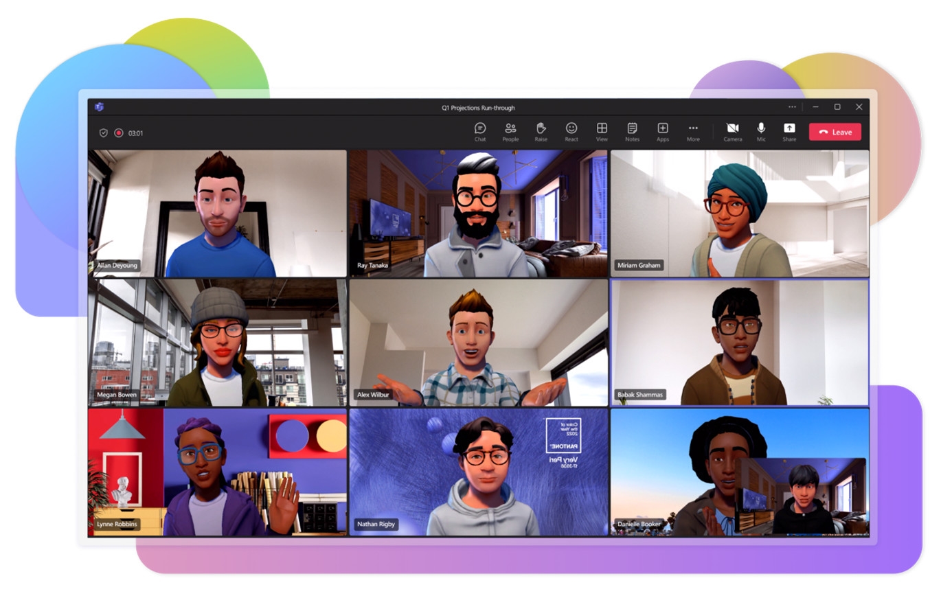Microsoft Teams avatares 3D