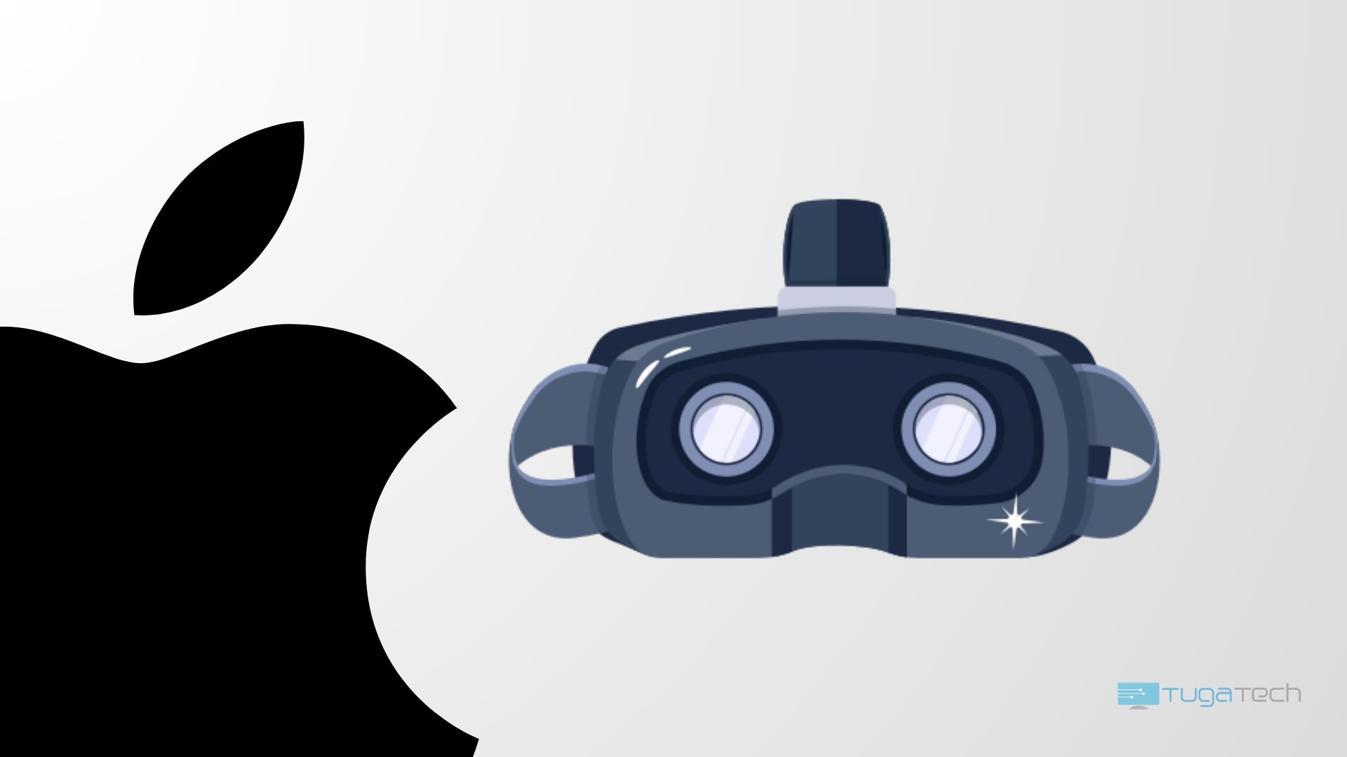 Apple com dispositivo de Realidade Virtual