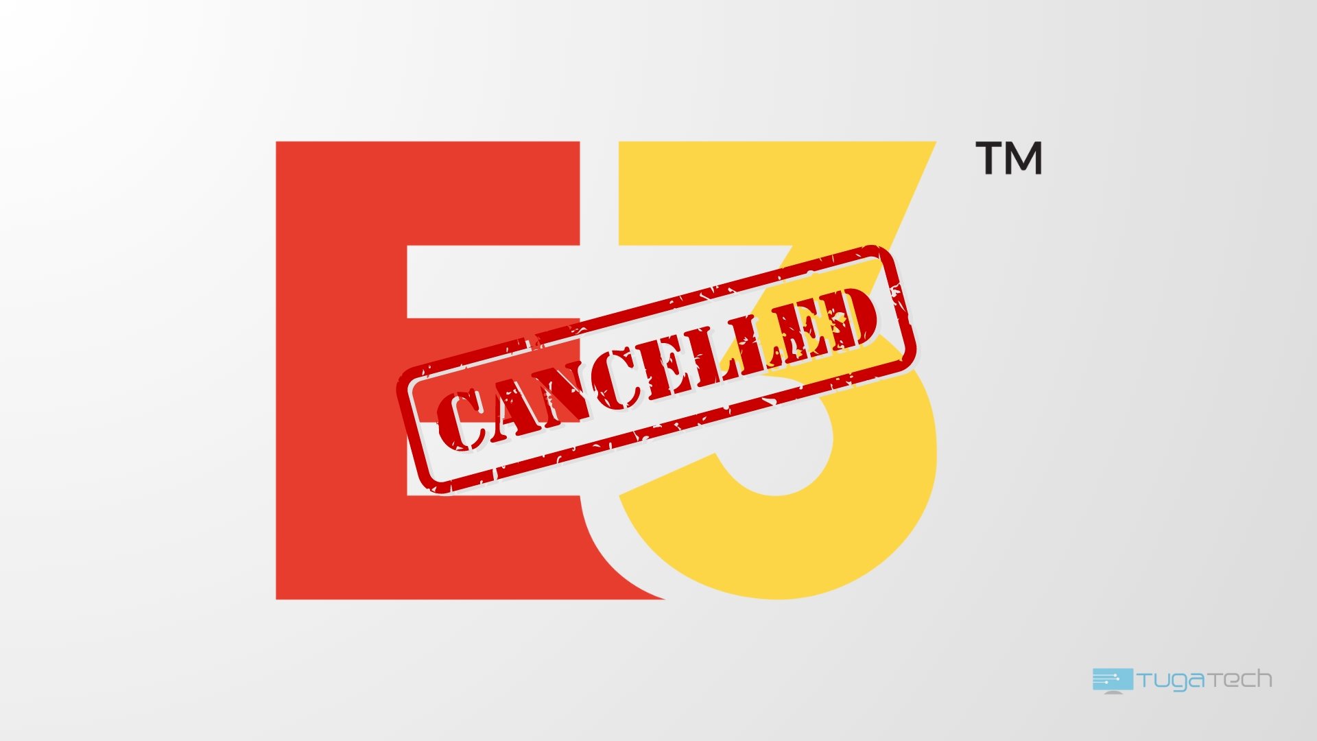 Logo da E3 sobre cancelamento