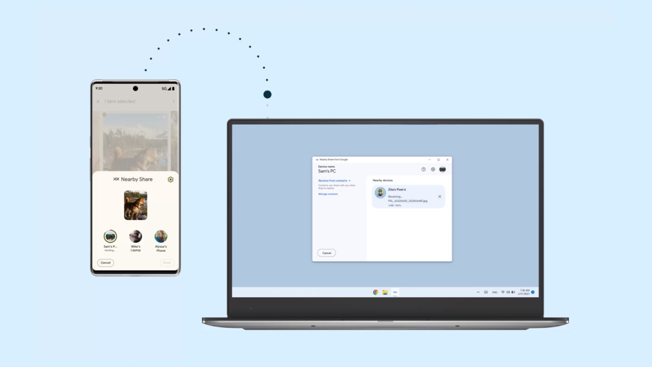 Android e Windows partilha de ficheiros