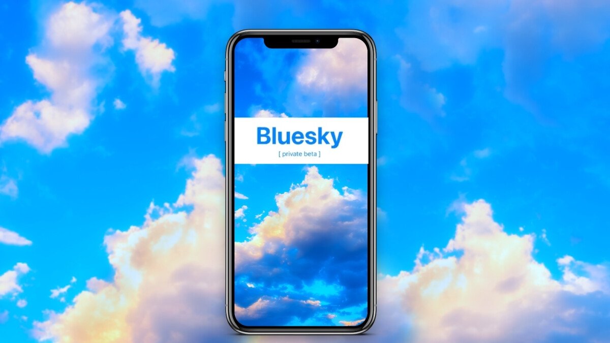 Bluesky app em smartphone