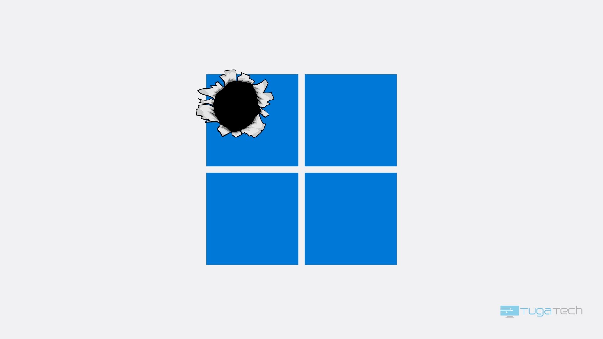 Windows com buraco de bala