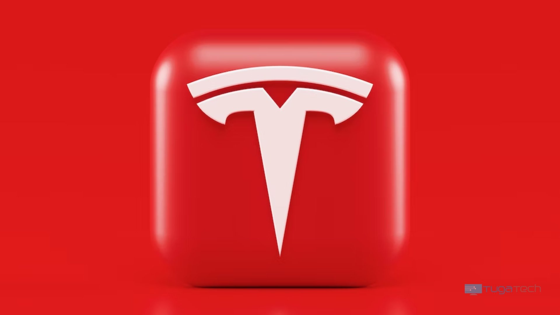 Tesla logo em 3D