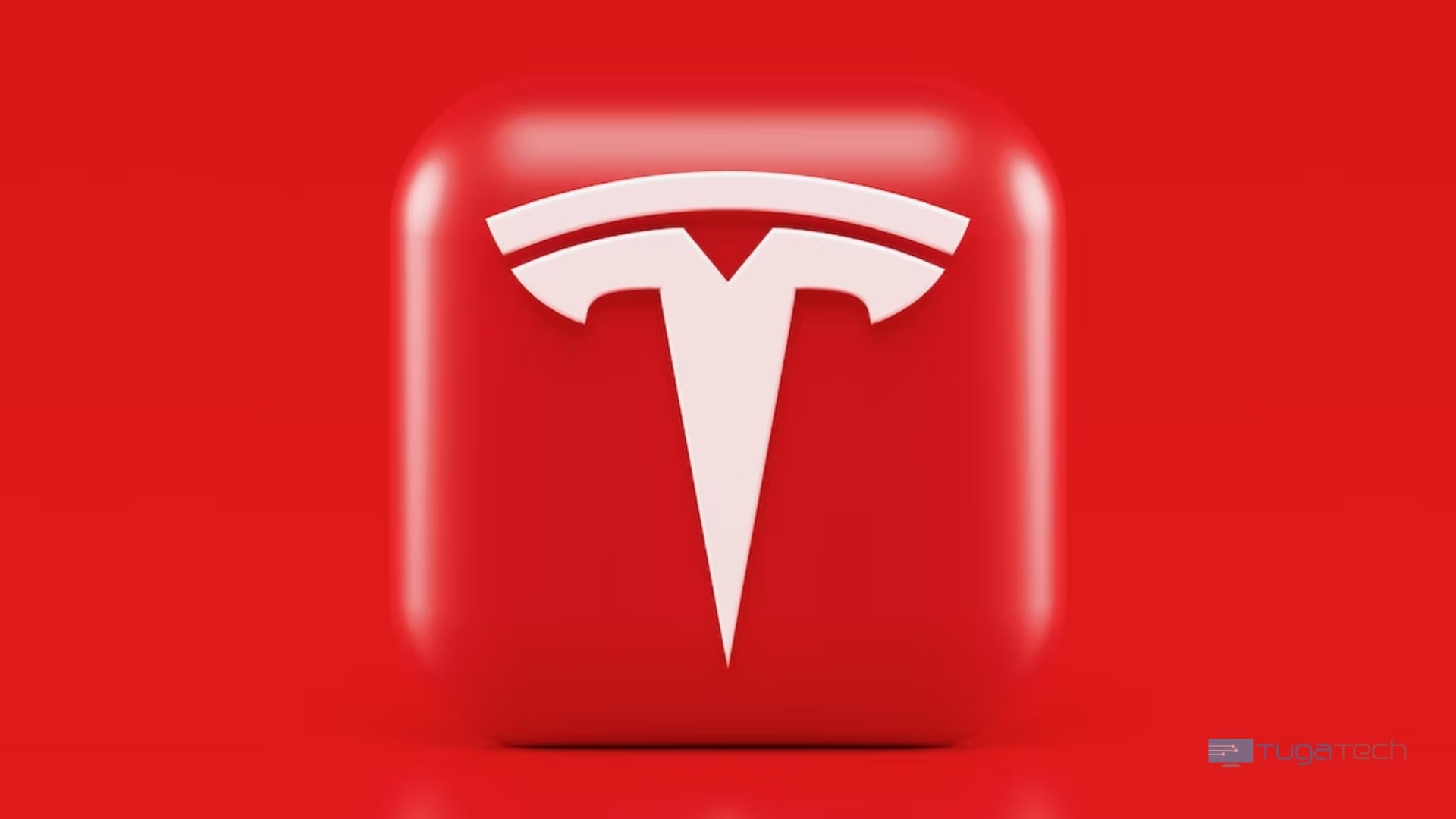 Tesla logo em 3D