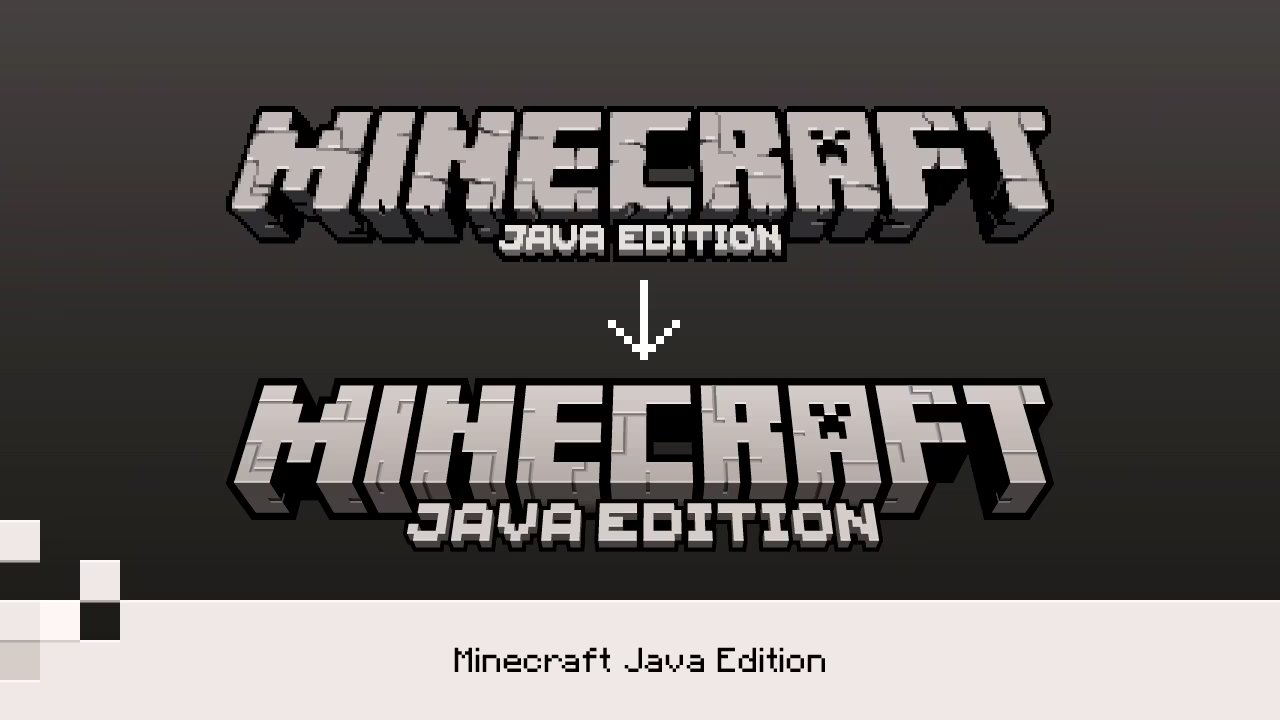 novo logo de Minecraft no menu