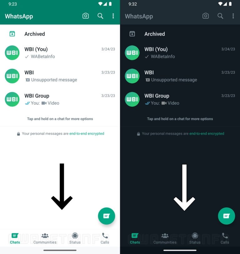 Nova imagem da interface do WhatsApp