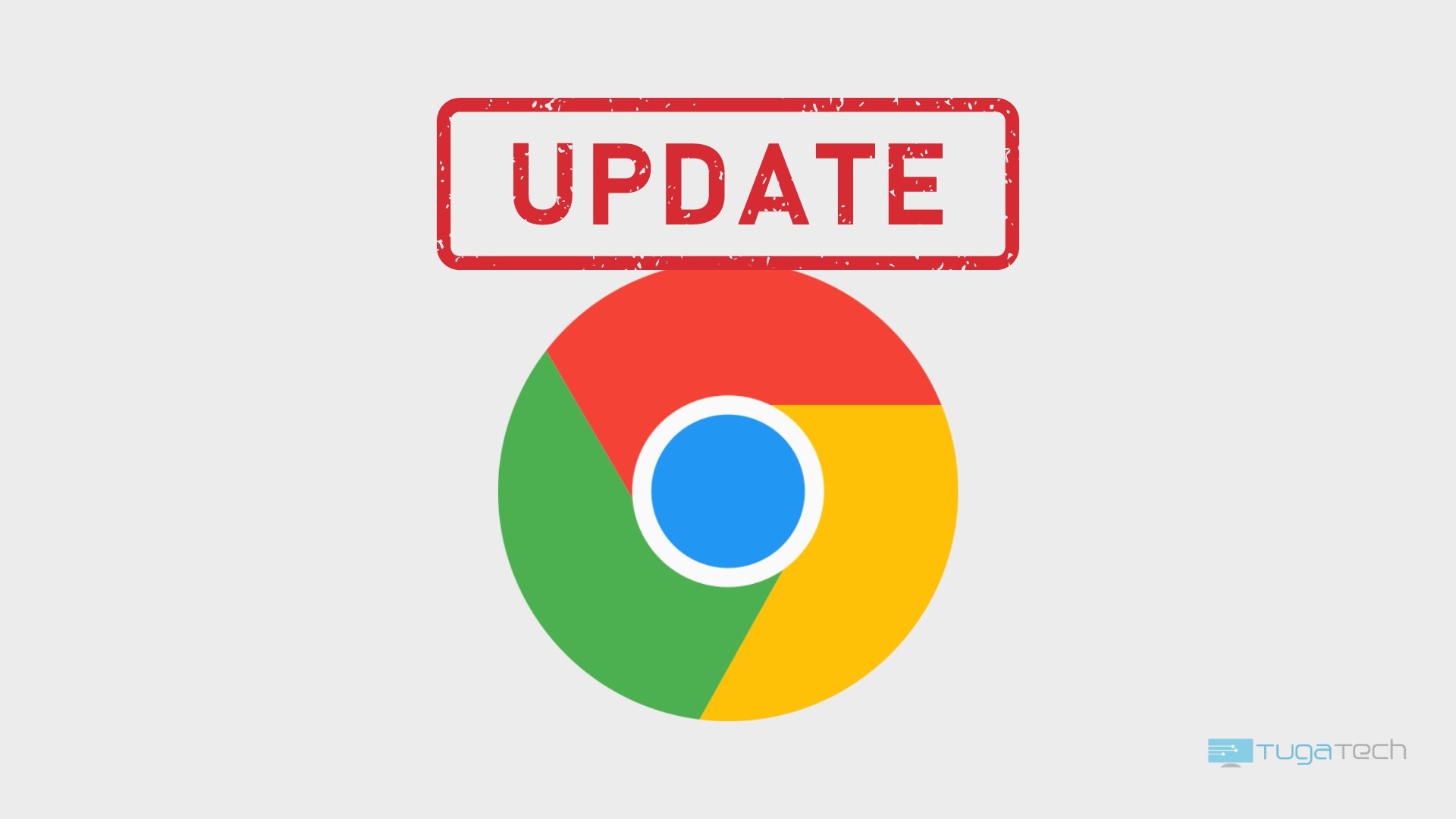 Google Chrome logo sobre atualização