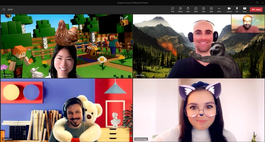 Snap no Microsoft Teams