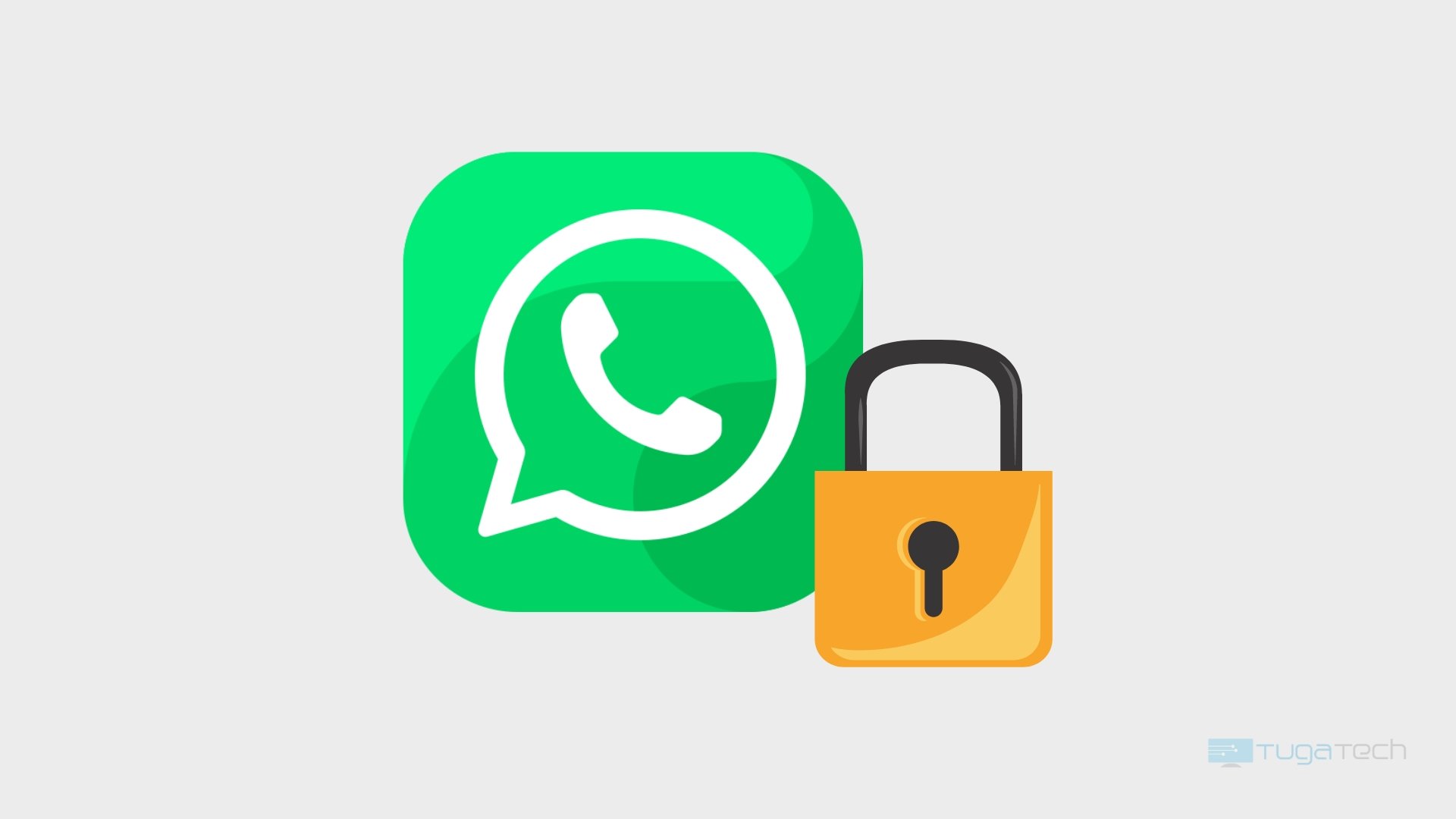 WhatsApp logo da plataforma com cadeado