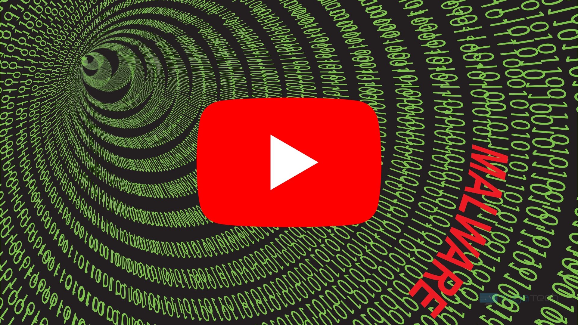 Malware com logo do YouTube em destaque